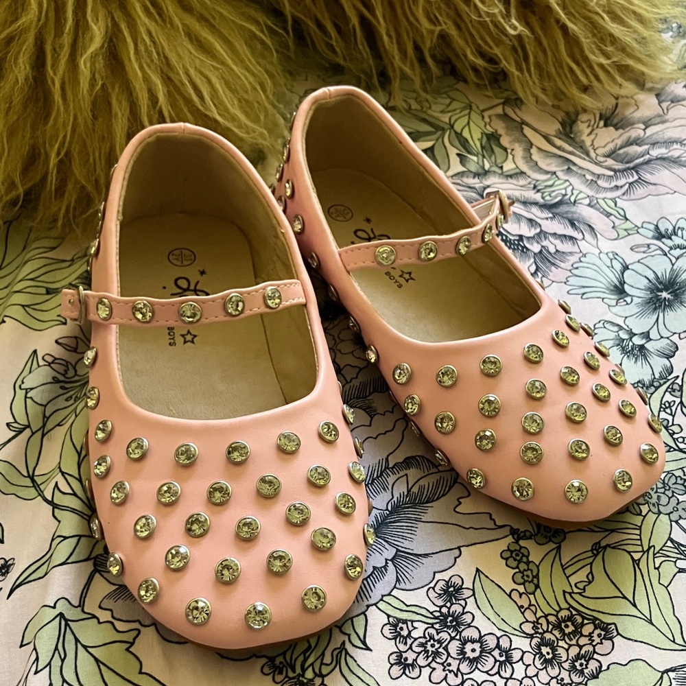 Lola Pink Studded Dress Shoes for Kids
